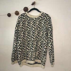 Forever21 M black and white striped sweater